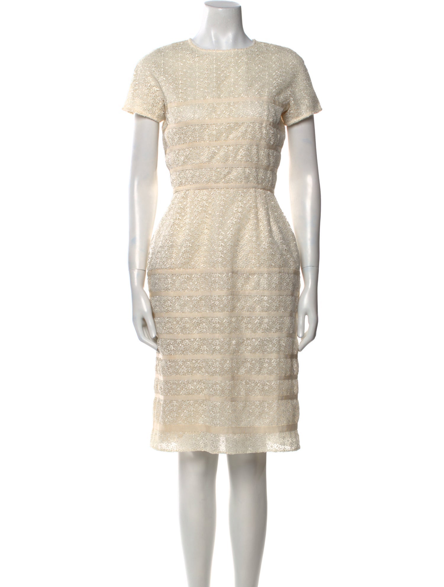 Rochas Crew Neck Knee-Length Dress