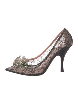 Rochas Lace Lace Pattern Pumps