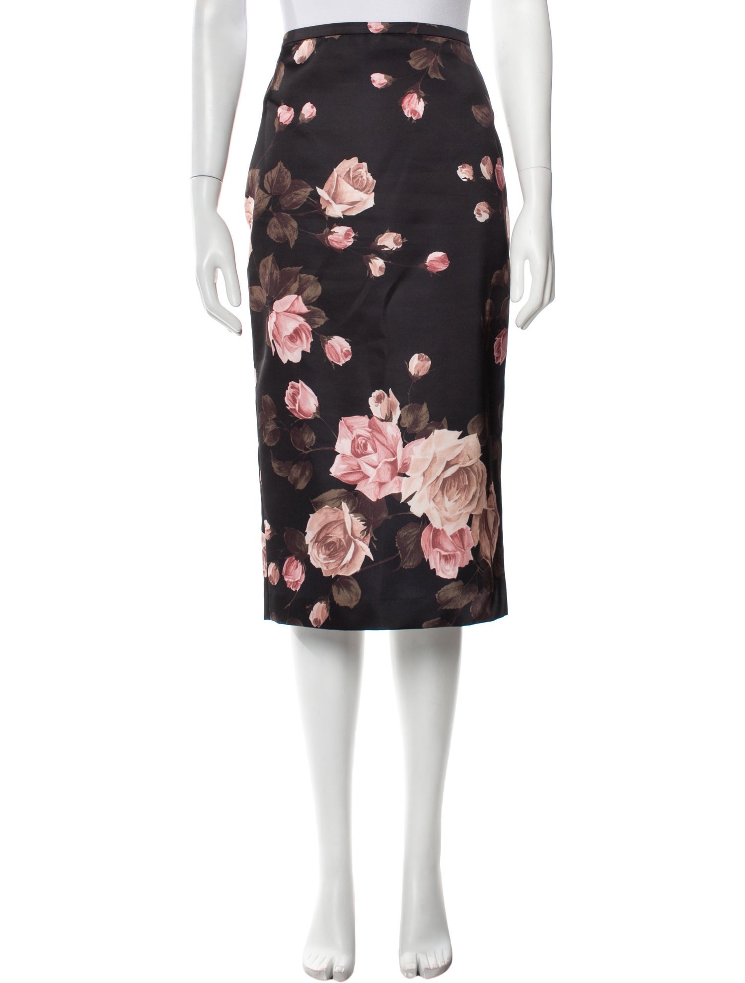 Rochas Floral Print Midi Length Skirt