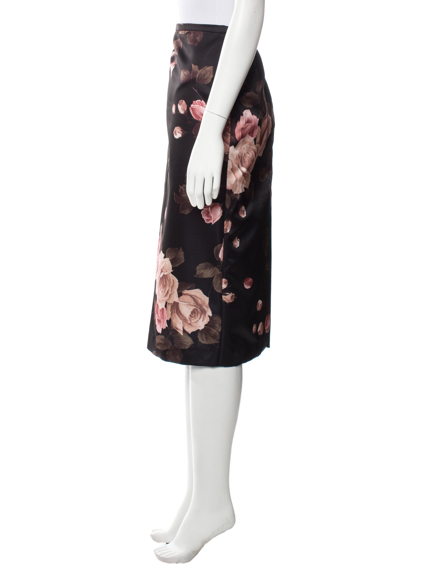 Rochas Floral Print Midi Length Skirt