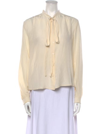 Rochas V-Neck Long Sleeve Blouse