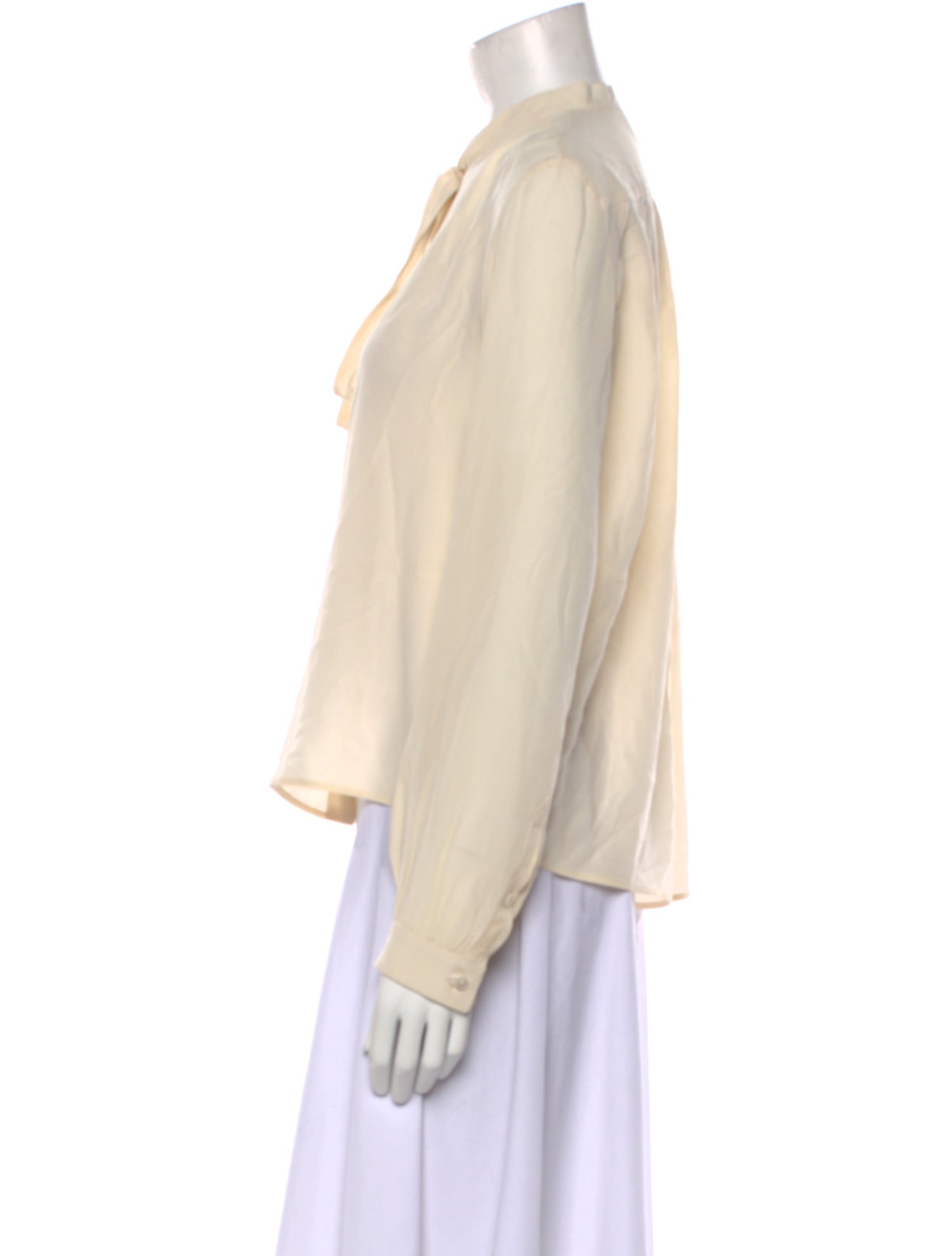 Rochas V-Neck Long Sleeve Blouse