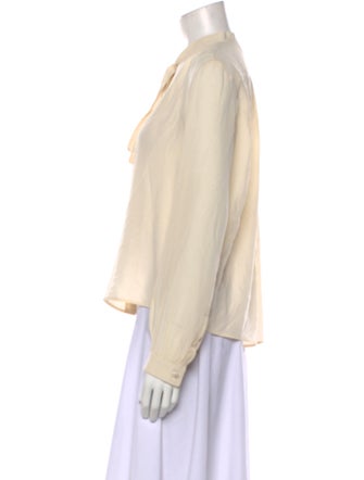 Rochas V-Neck Long Sleeve Blouse