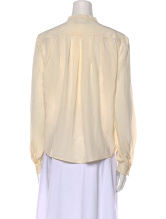 Rochas V-Neck Long Sleeve Blouse