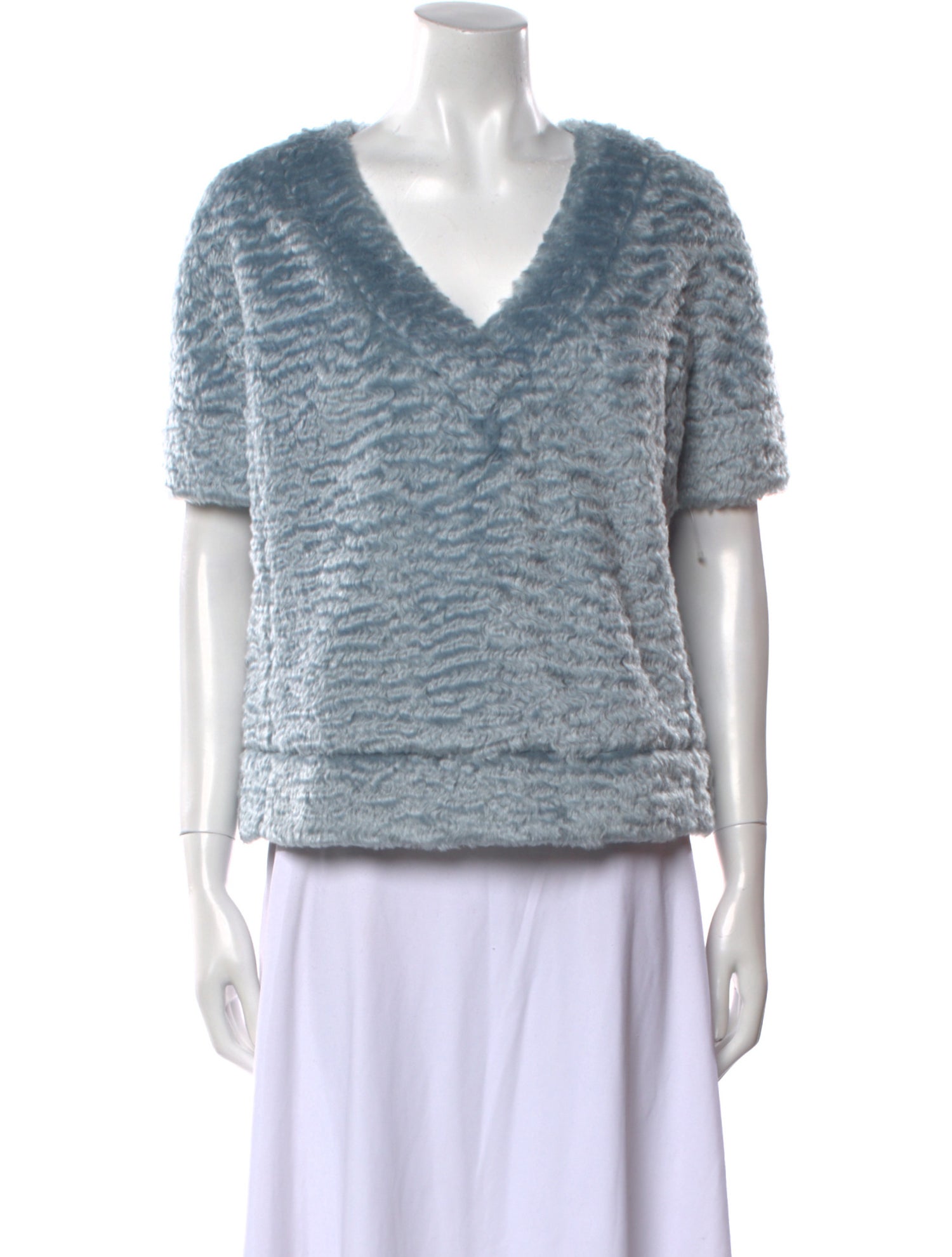Rochas Mohair V-Neck Top w/ Tags