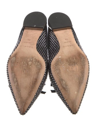 Rochas Crystal Bow Accents Mules