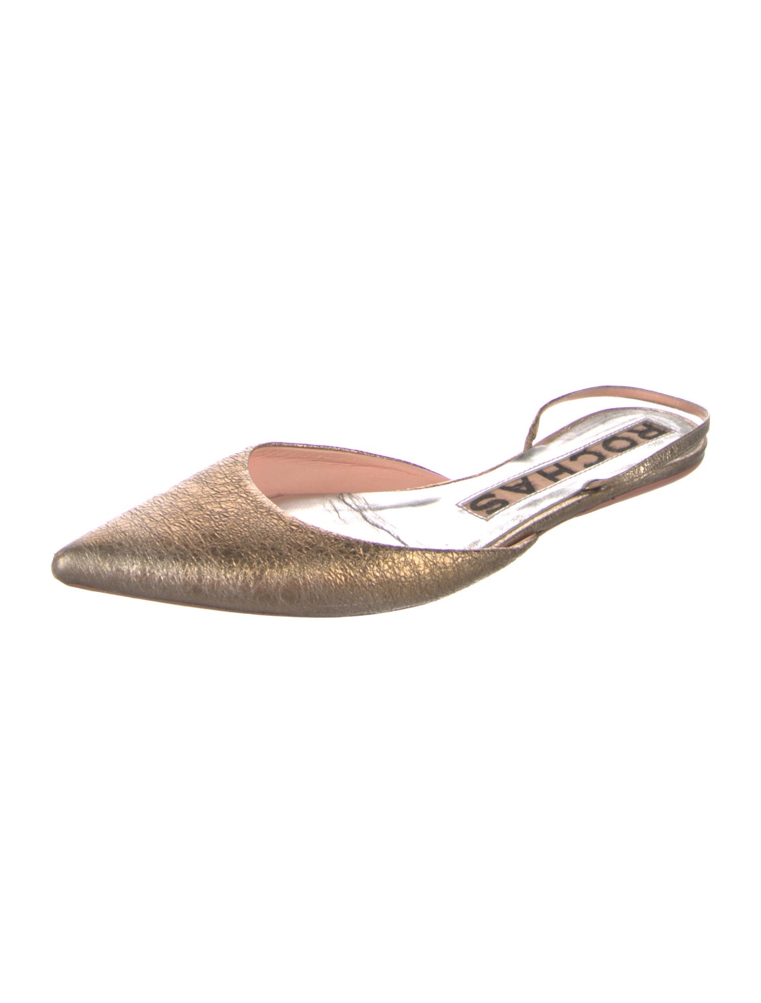Rochas Leather Slingback Flats