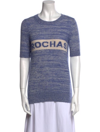 Rochas Wool Graphic Print Sweater