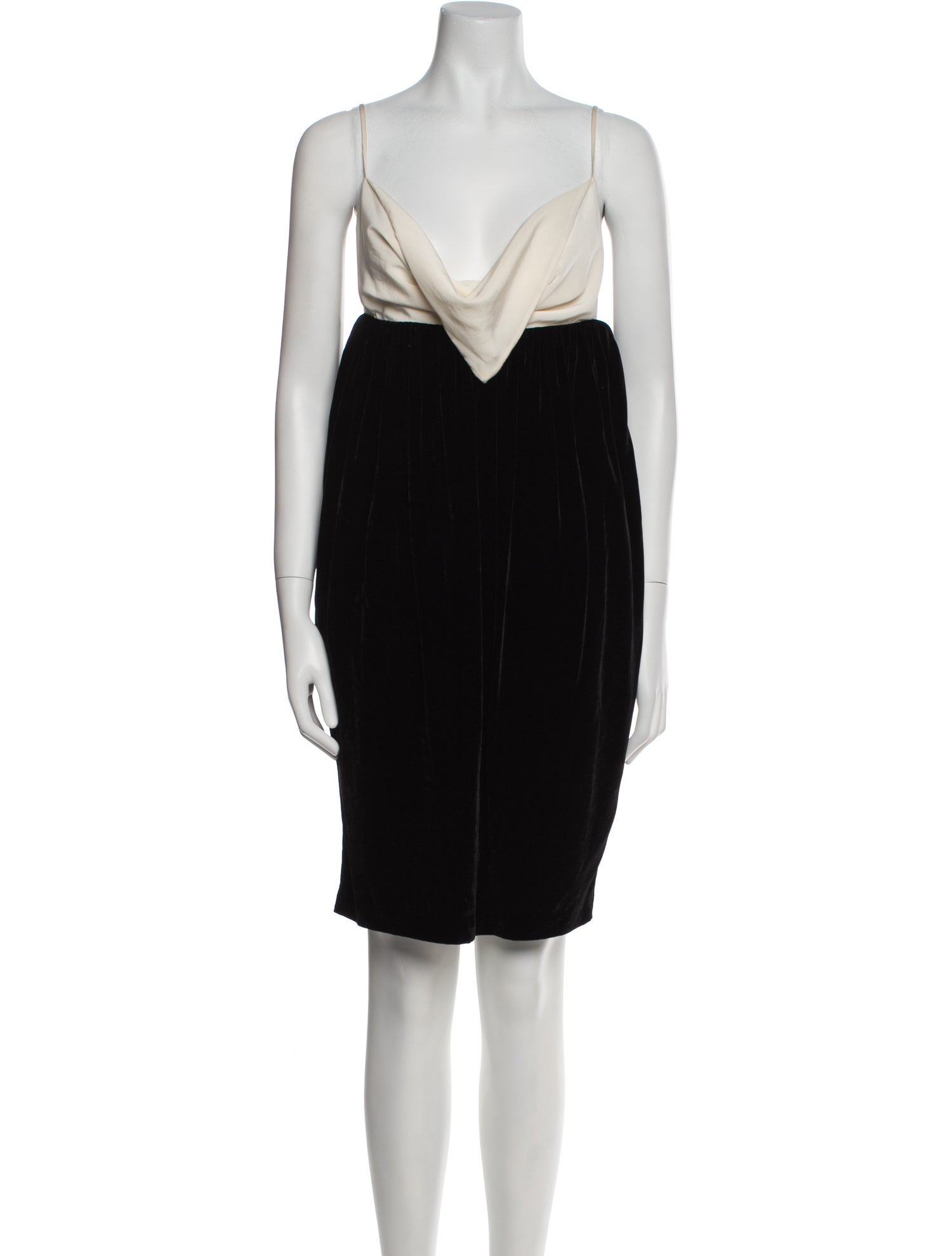 Rochas V-Neck Knee-Length Dress