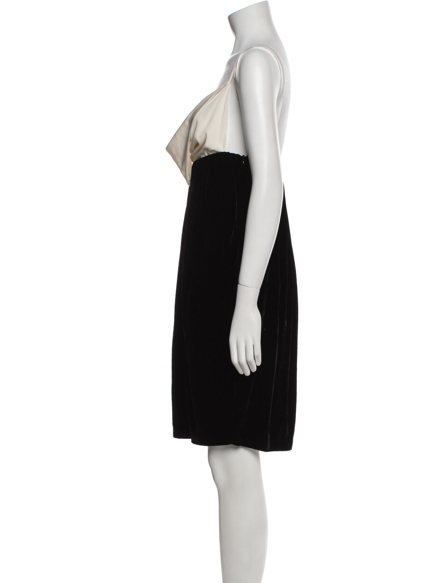 Rochas V-Neck Knee-Length Dress