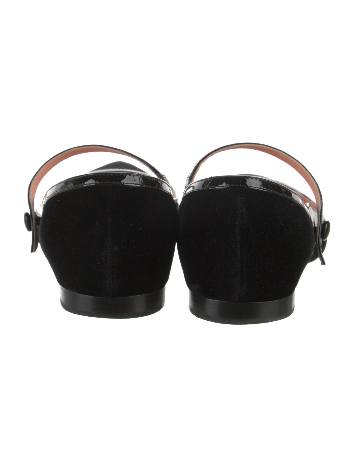 Rochas Velvet Mary Jane Flats