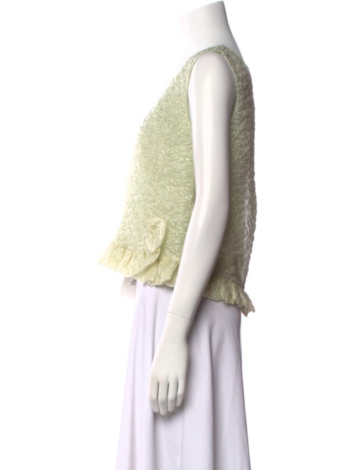 Rochas Scoop Neck Sleeveless Crop Top