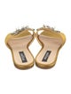 Rochas Satin Crystal Embellishments Slides