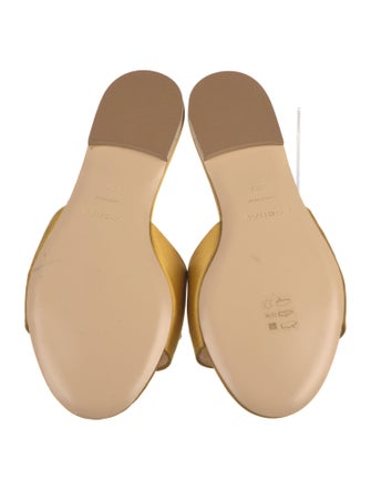 Rochas Satin Crystal Embellishments Slides