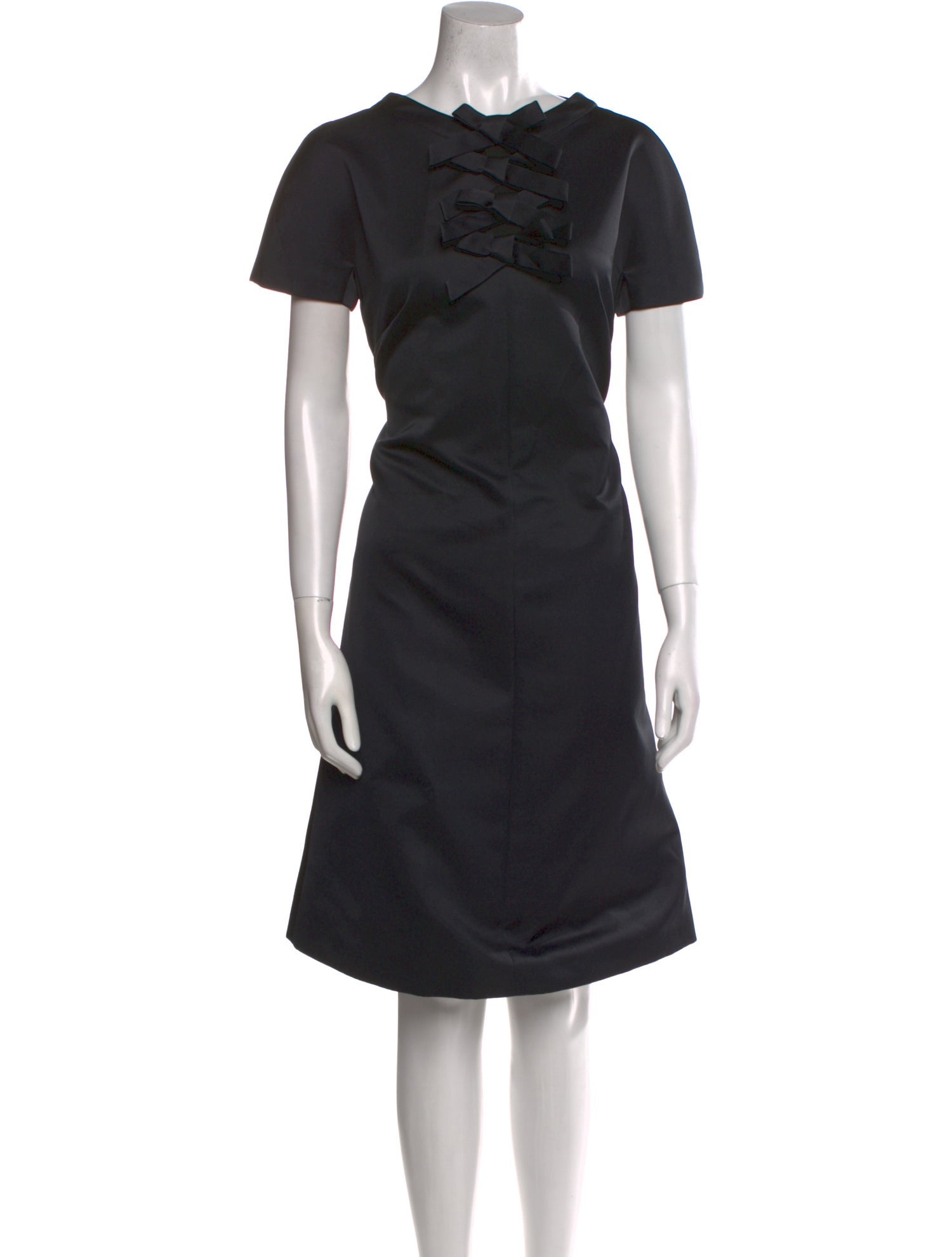 Rochas Bateau Neckline Knee-Length Dress