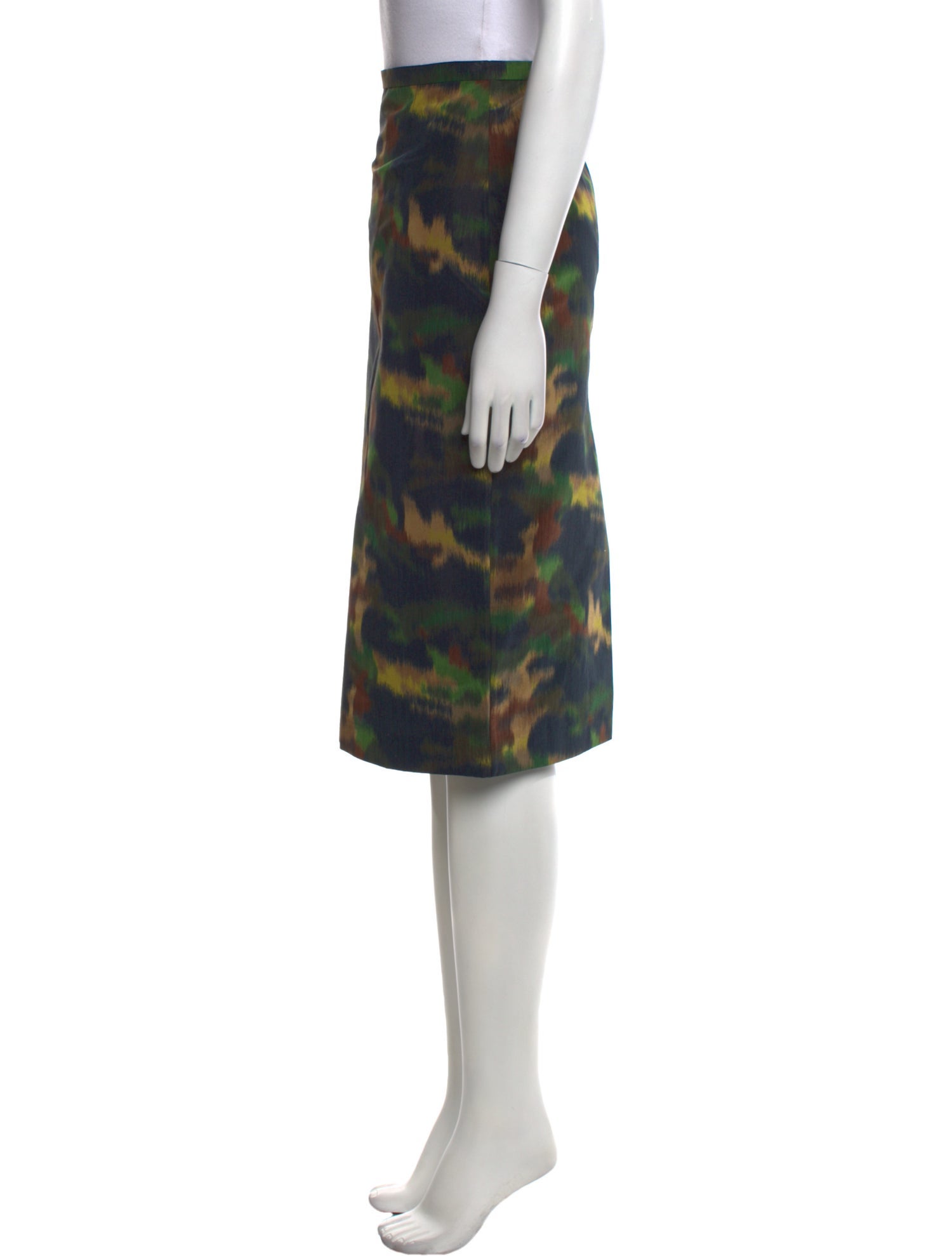 Rochas Camouflage Print Knee-Length Skirt