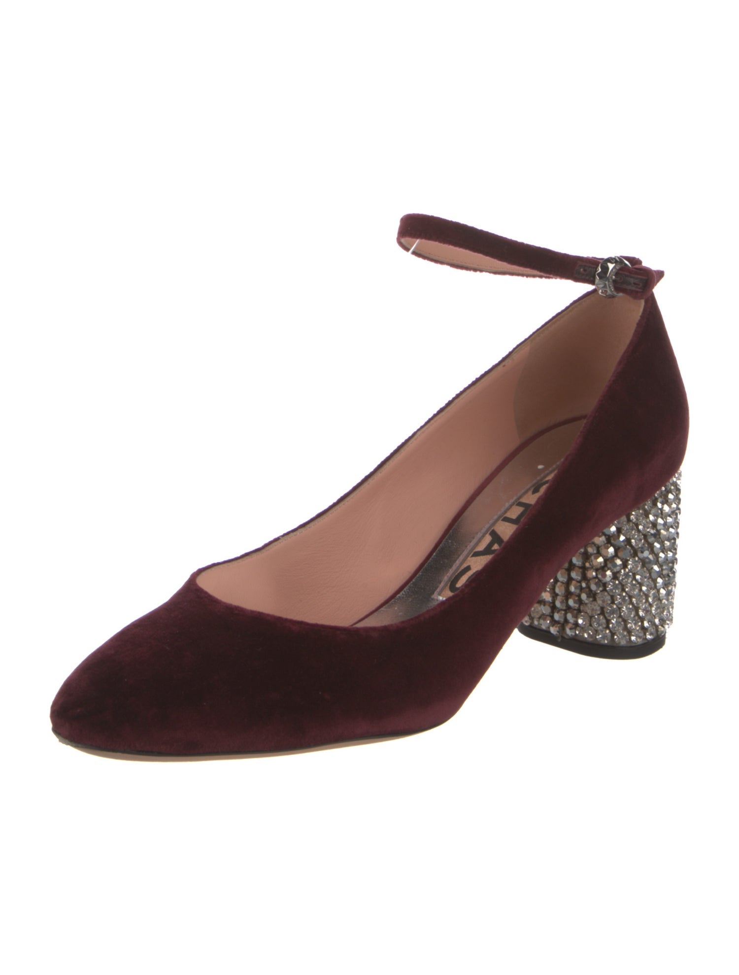 Rochas Velvet Crystal Embellishments Pumps