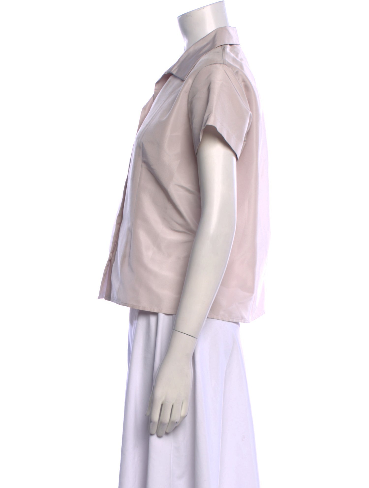 Rochas Short Sleeve Button-Up Top