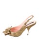 Rochas Bow Accents Slingback Pumps