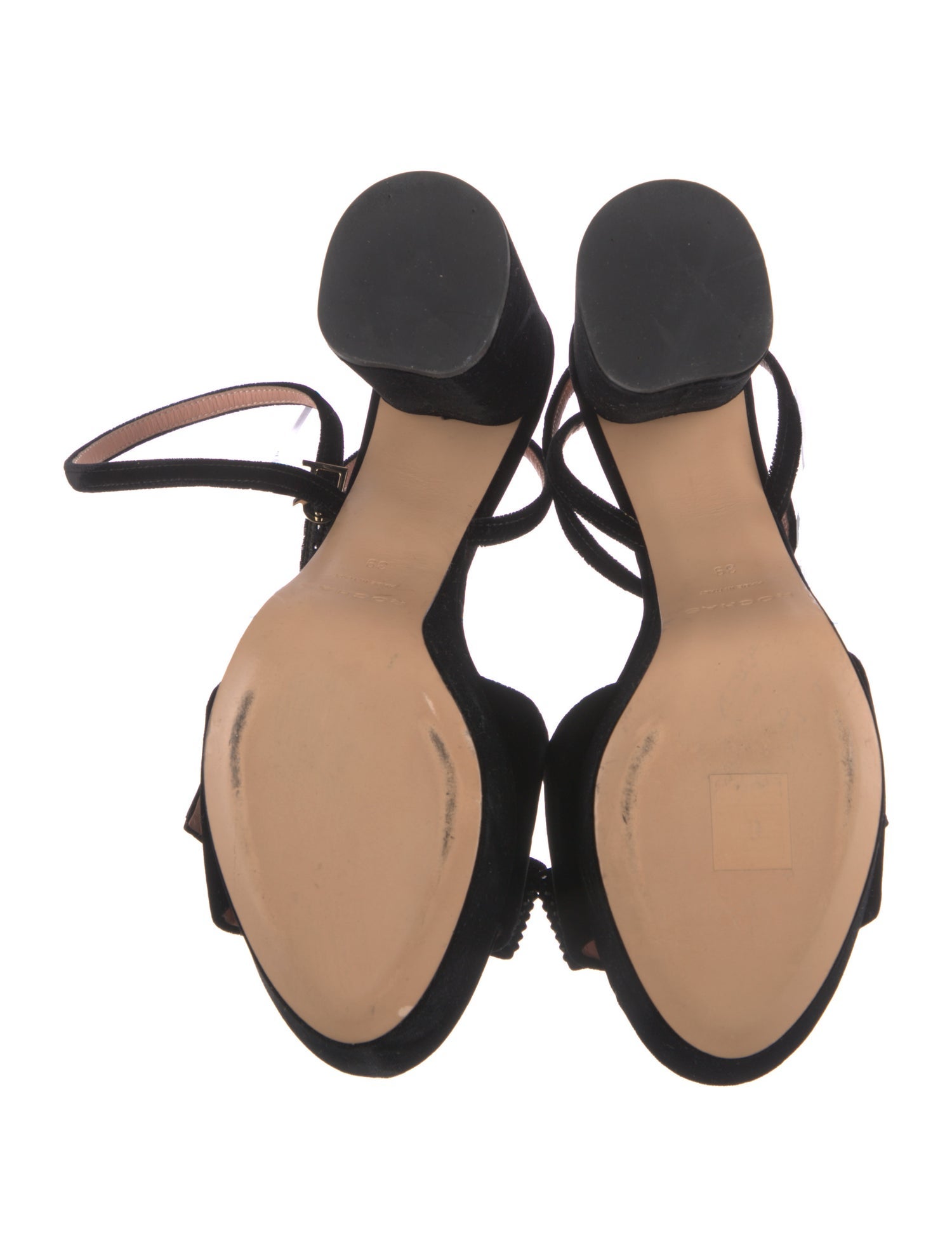 Rochas Velvet Crystal Embellishments Sandals