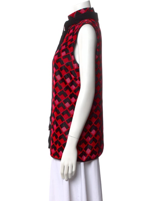 Rochas Printed Mock Neck Top