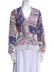Rochas Printed V-Neck Sweater