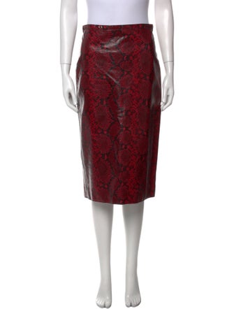 Rochas Animal Print Midi Length Skirt