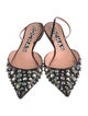 Rochas Patent Leather Crystal Embellishments Slingback Flats