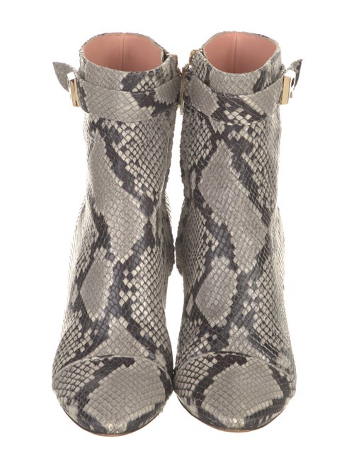 Rochas Leather Animal Print Boots