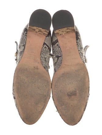 Rochas Leather Animal Print Boots