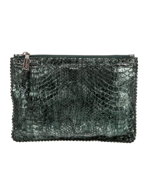 Rochas Embossed Leather Clutch