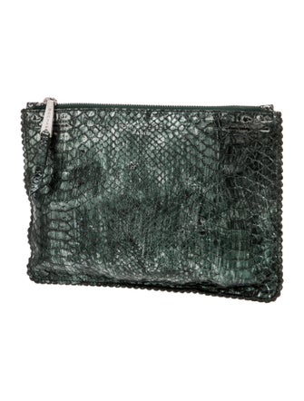 Rochas Embossed Leather Clutch