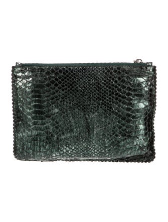 Rochas Embossed Leather Clutch