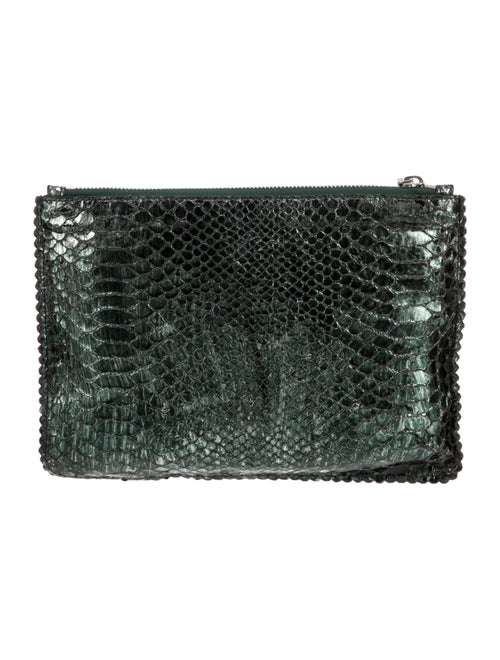 Rochas Embossed Leather Clutch