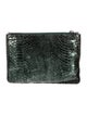 Rochas Embossed Leather Clutch