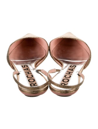 Rochas Leather Slingback Flats
