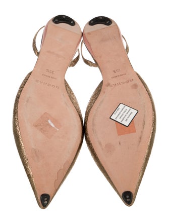 Rochas Leather Slingback Flats