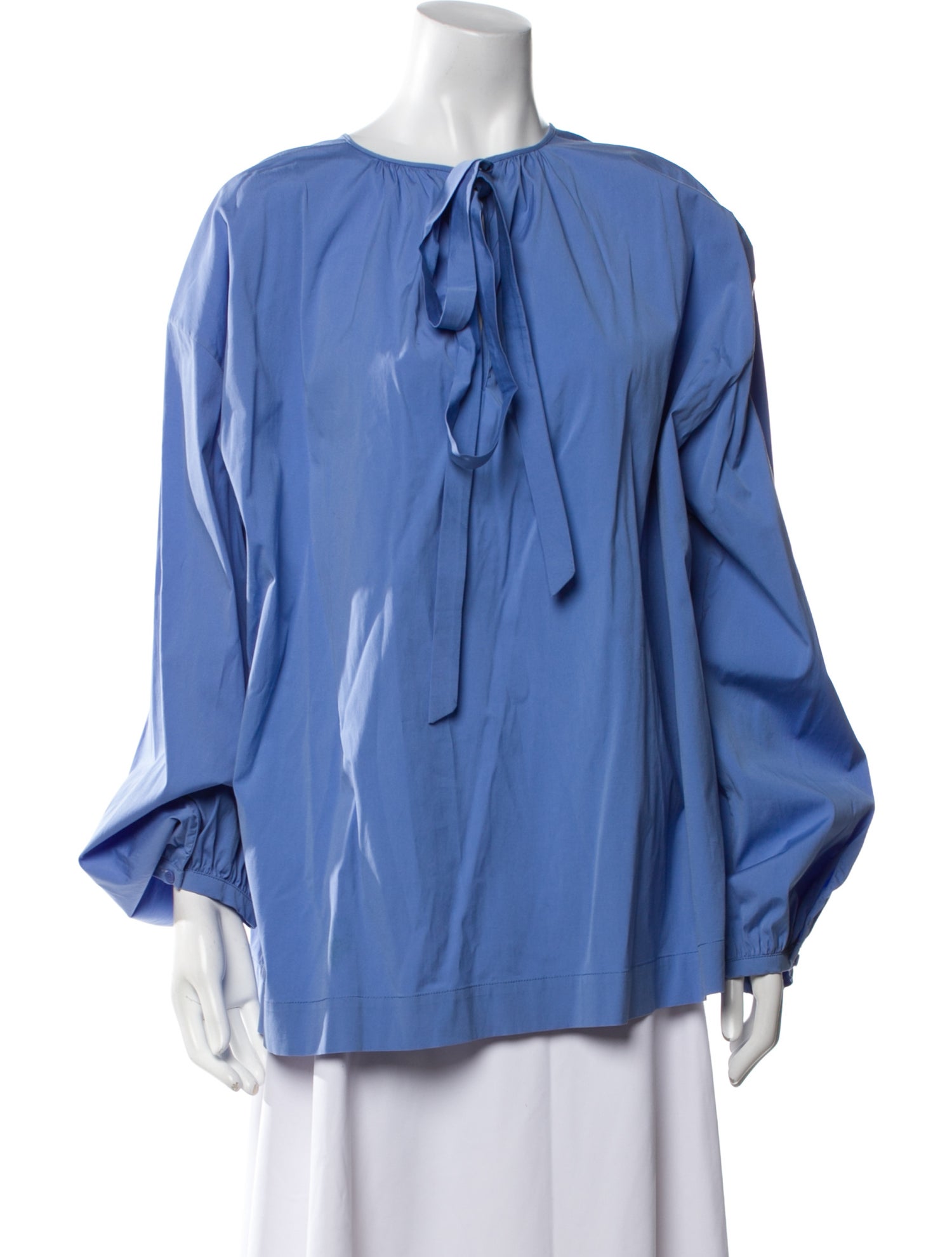 Rochas Bateau Neckline Long Sleeve Blouse