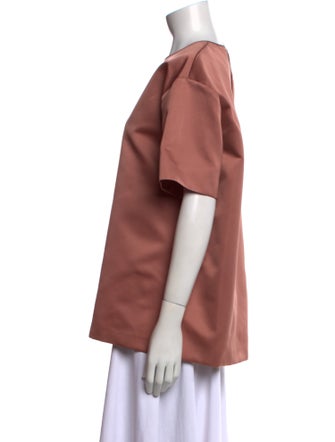 Rochas Crew Neck Short Sleeve Blouse