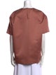 Rochas Crew Neck Short Sleeve Blouse