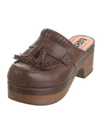 Rochas Leather Mules