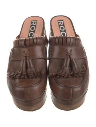 Rochas Leather Mules
