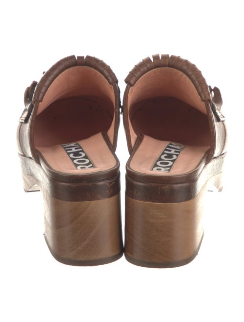 Rochas Leather Mules