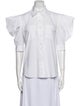 Rochas Three-Quarter Sleeve Button-Up Top