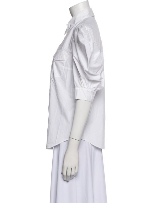 Rochas Three-Quarter Sleeve Button-Up Top