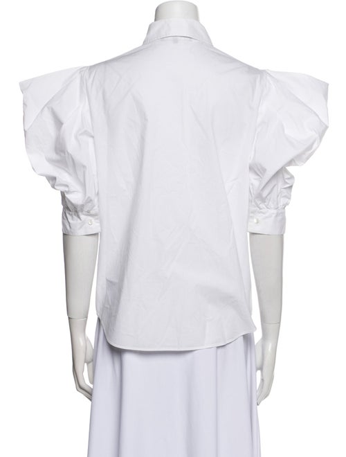 Rochas Three-Quarter Sleeve Button-Up Top