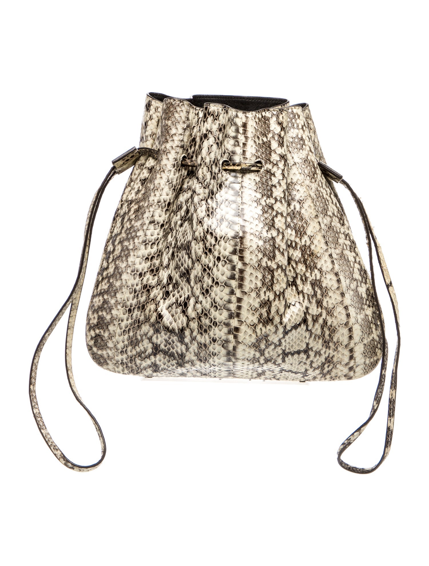 Rochas Embossed Leather Top Handle Bag