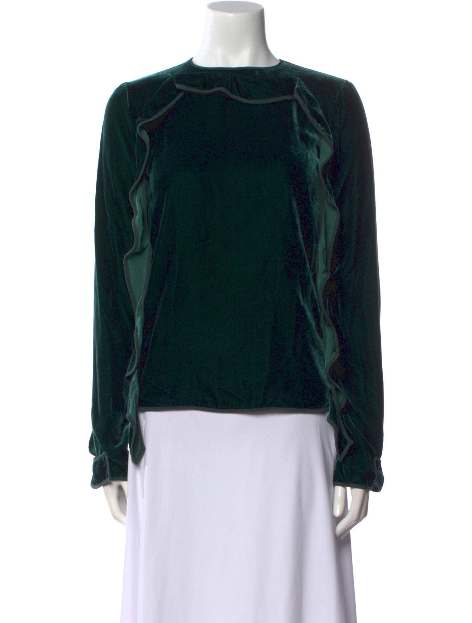 Rochas Crew Neck Long Sleeve Blouse