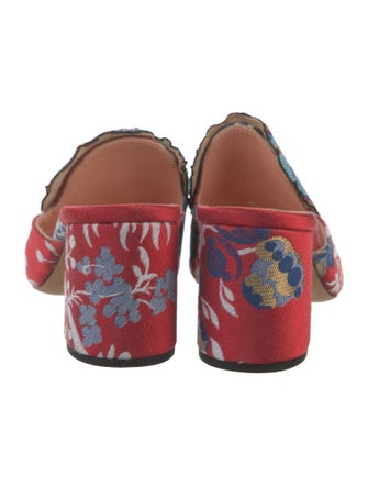Rochas Floral Print Slides