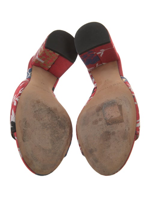 Rochas Floral Print Slides